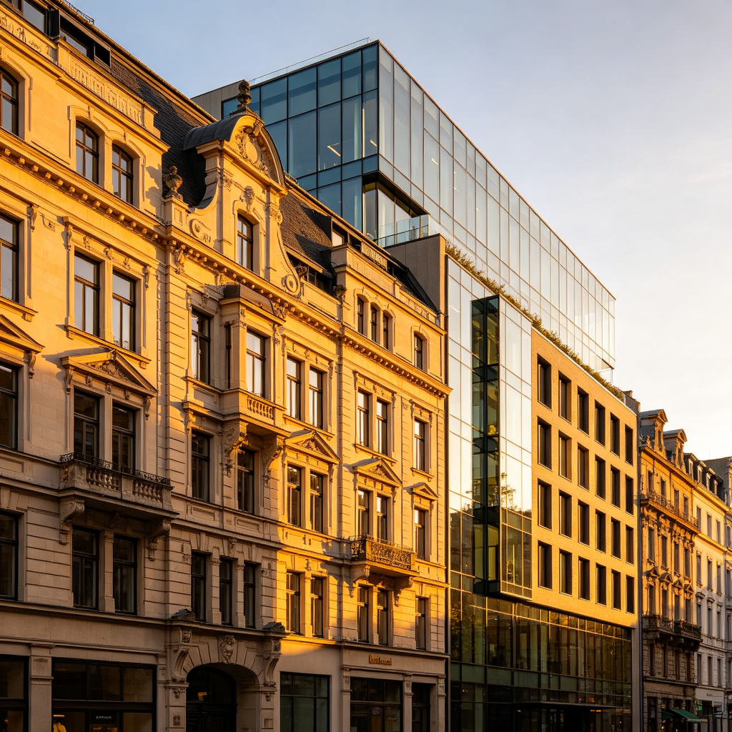 Renovated historic building with modern addition