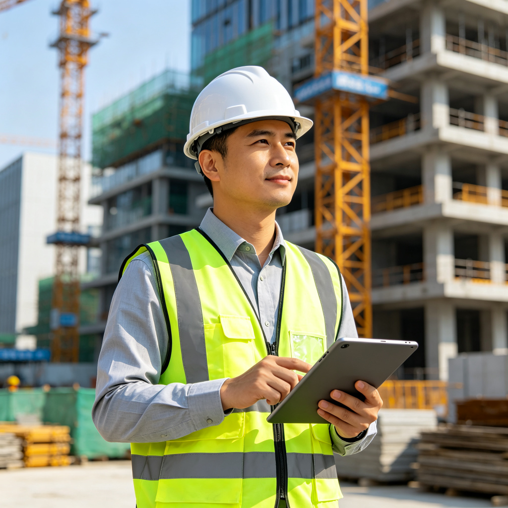 Construction project manager on site